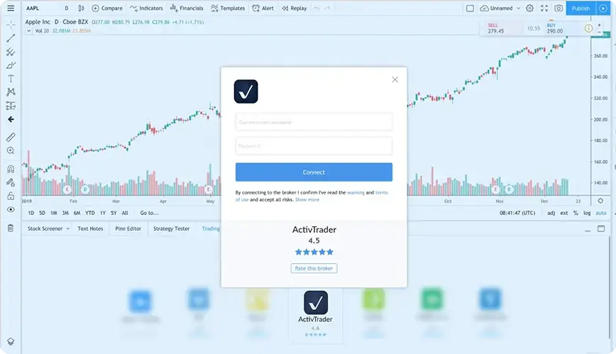 Connect your accounts. If you’re logged into your DigitalProfits24 account you will be prompted to authorise the connection. You have now connected DigitalProfits24 with TradingView!